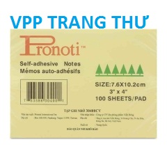 Giấy note vàng 3x4 Pronoti 7,6cmx10,5cm